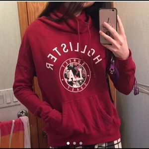 Burgundy red  Hollister sweatshirt Turtleneck
